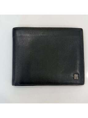 Lanvin Paris Black Leather Bifold Wallet